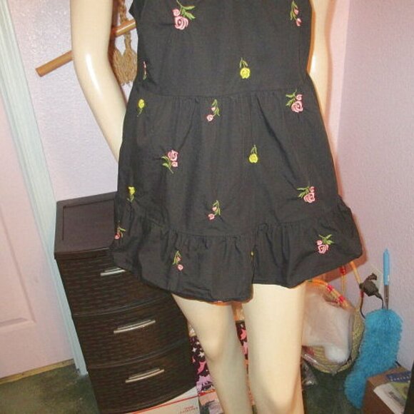 Y2K Bloomchic Babydoll Cami Top Size 10 Tank Tiered Embroidered Whimsigoth Fairy - Picture 3 of 11